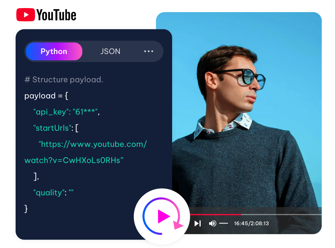 YouTube Video Data API Customized for AI Training